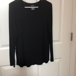 APT. 9, top, size large, color black, long sleeve